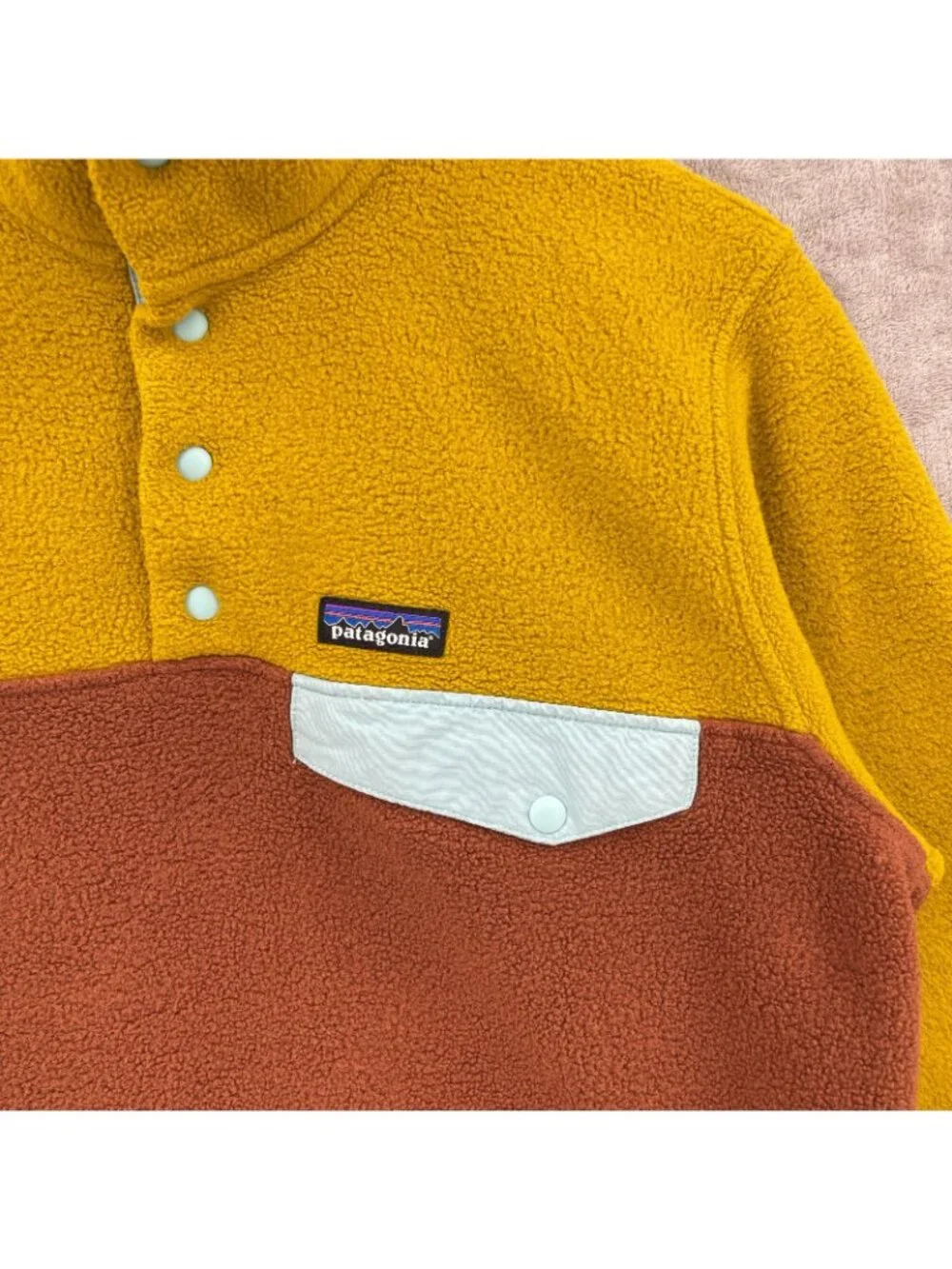 Patagonia Lightweight Synchilla Snap T Pullover Colorblock Fleece Jacket